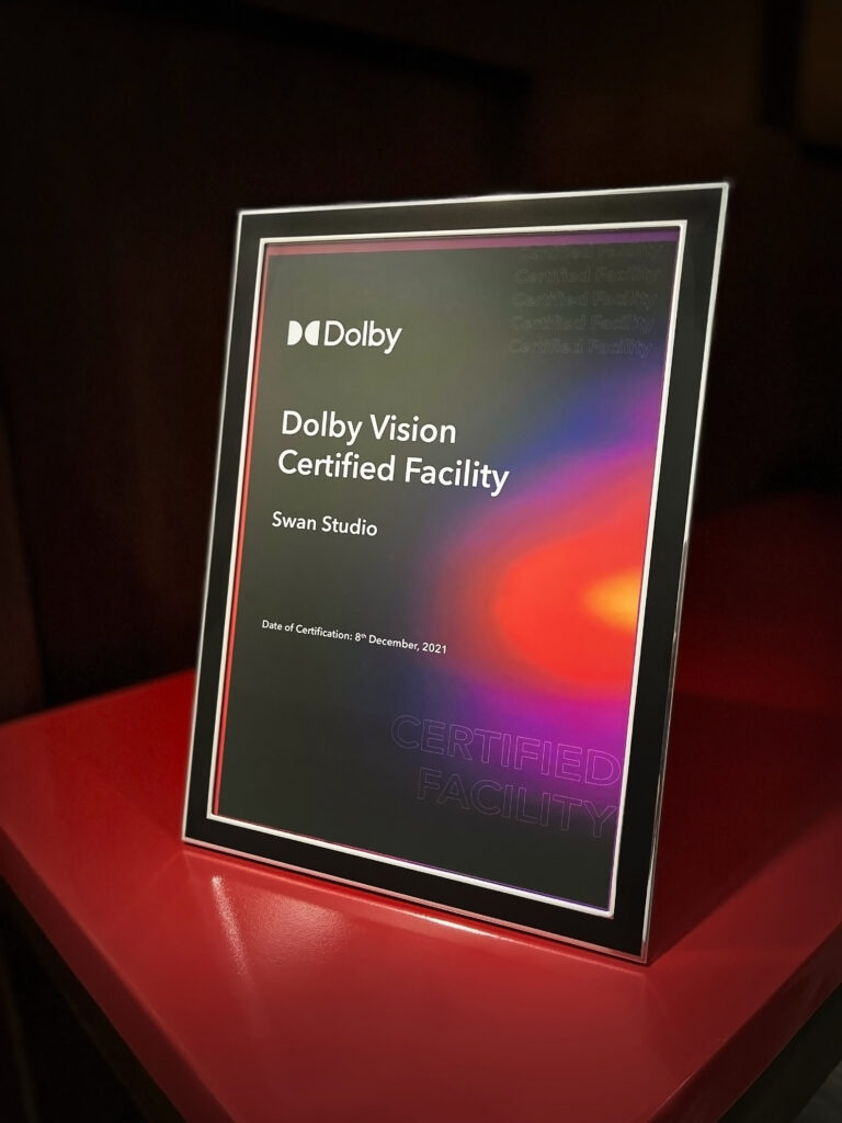 Swan Studio Dolby Vision Certified Facility